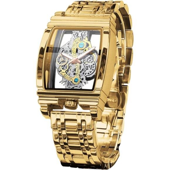 Men's Luxury Hollow Skeleton Watch Retro Gorgeous Gear Carving Design